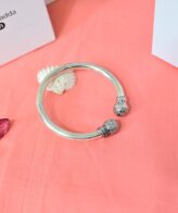 silver bracelet kada for womens