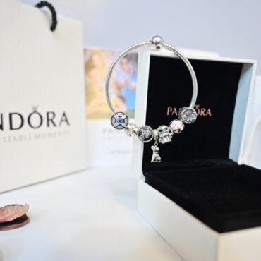 silver dog heart pandora bracelet for girls