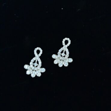 Diamond Silver Magalsutra For Women | 925 Silver Mangalsutra Earring Set | Silveradda
