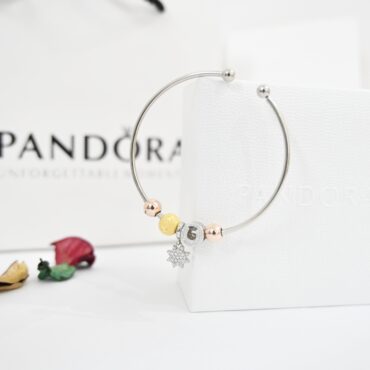 Silver Pandora Bracelet For Girls With Star Charm