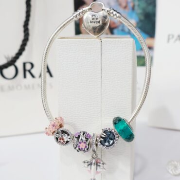 Silver Pandora For Girls | Openwork Daisy Charm Pandora Bracelet For Womens