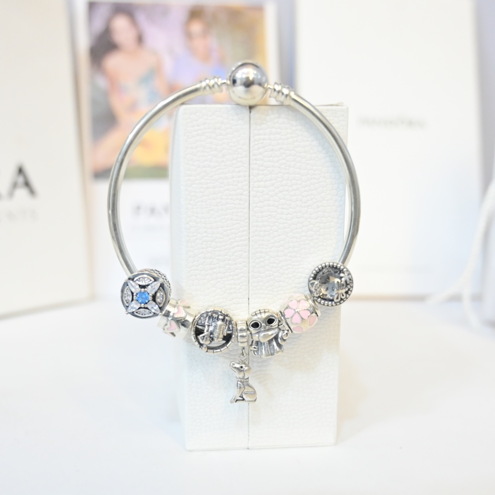 Pandora Silver Bracelet with Three Charms Butterfly Leaf Hearts Minimalist  Cute | Pandora bracelet silver, Pandora silver, Pandora charm bracelet