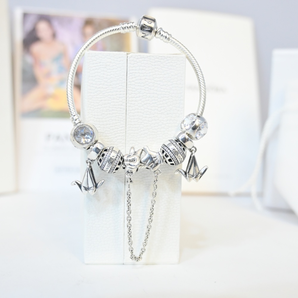 Silver Pandora For Girls | Butterfly Triangle Charms Bracelet For Womens |  Silveradda
