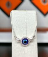 Silver Evil Eye Bracelet For Girls | 925 Silver Adjustable Bracelet
