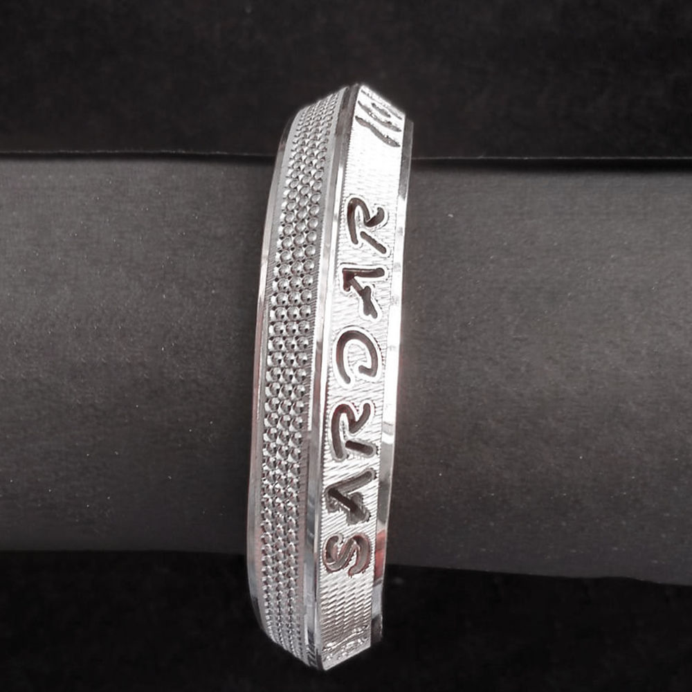 Personalized Silver Kada: Engraved Memories and Meaningful Symbols