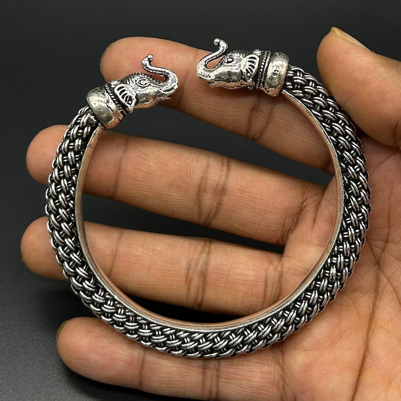18K Black & White Diamond Snake Coil Bracelet - 250-6971