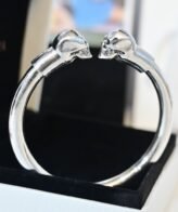 silver skull kada for mens