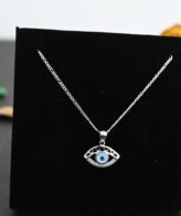 Silver Evil Eye Necklace For Womens | 925 Silver Chain Pendant