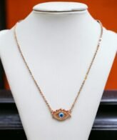 Evil Eye Silver Necklace For Women's | 925 Rose Gold Girl's Necklace | Silveradda