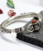 Lord Shiva Trishul Silver Kada For Men's By Silveradda