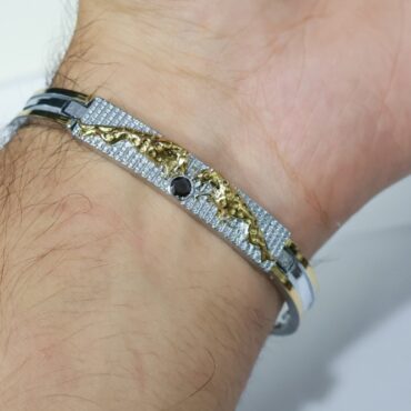 Silver Lion Kada For Men's | Golden King Men's Kada