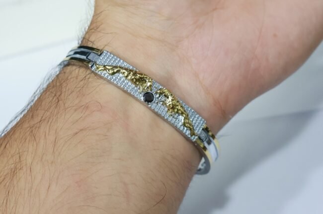 Silver Lion Kada For Men's | Golden King Men's Kada