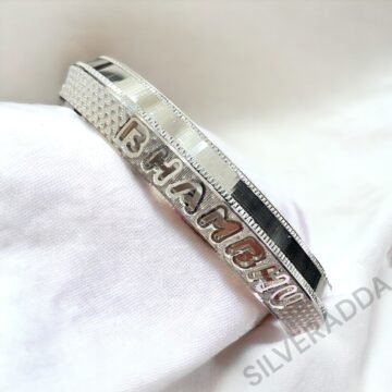 Pure Silver Name Kada | Customised Silver Name Kada | 925 Personalised Silver Name Kada | Silveradda