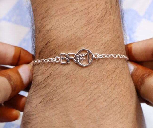 Bro Silver Bracelet Rakhi | Pure Silver Bracelet By Silveradda