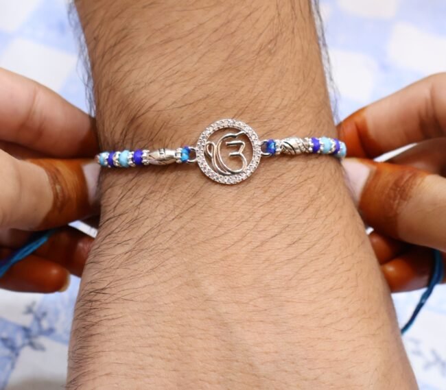 Ek Onkar Silver Rakhi | Pure Silver Rakhi By Silveradda