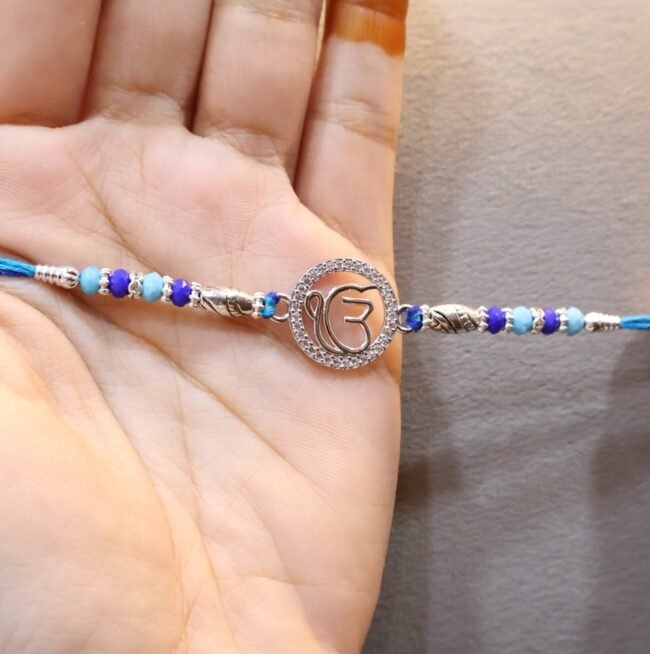 Ek Onkar Silver Rakhi | Pure Silver Rakhi By Silveradda