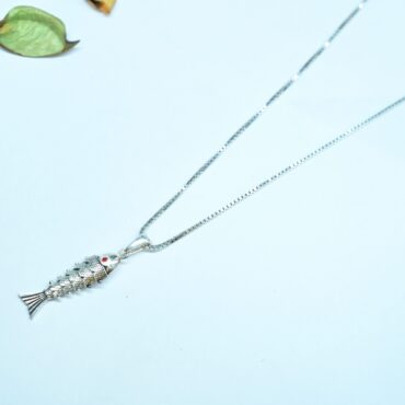 Fish Silver Pendant | 925 Pure Silver Chain Pendant By Silveradda