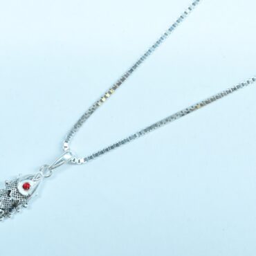 Fish Silver Pendant | Pure 925 Silver Chain Pendant By Silveradda