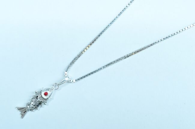 Fish Silver Pendant | Pure 925 Silver Chain Pendant By Silveradda