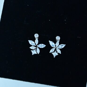 Flower Design Silver Necklace Set | Pure Silver Chain Pendant Set By Silveradda