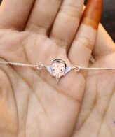 Ganesh Silver Bracelet Rakhi | 925 Silver Bracelet | Silveradda