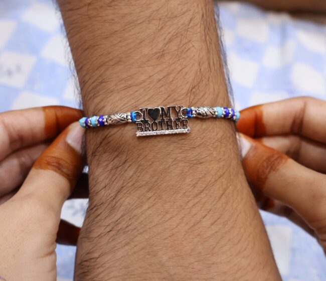 I Love My Brother Silver Rakhi | Pure Silver Rakhi By Silveradda