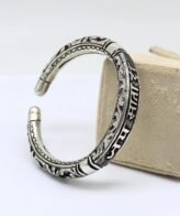 Jai Mata Di Silver Kada For Men | 925 Silver Cuff Kada For Men | Silveradda