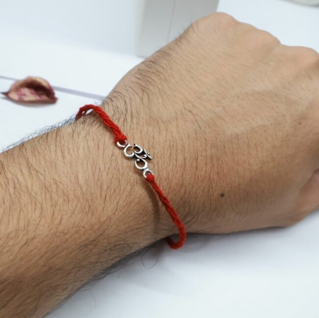 OM Design Pure Silver Rakhi By Silveradda