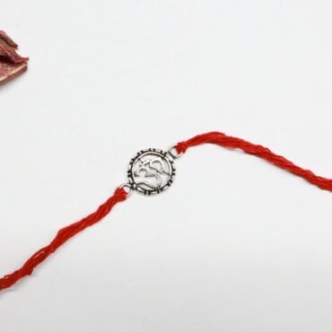 OM Design Silver Rakhi | Pure Silver Rakhi By Silveradda