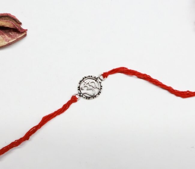 OM Design Silver Rakhi | Pure Silver Rakhi By Silveradda