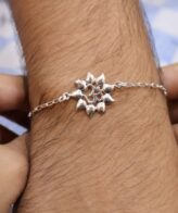 OM Silver Bracelet Rakhi | 925 Silver Bracelet By Silveradda