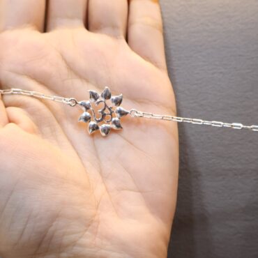 OM Silver Bracelet Rakhi | 925 Silver Bracelet By Silveradda