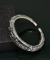 Om Namah Shivay Silver Kada For Men | 925 Silver Cuff Kada For Men | Silveradda