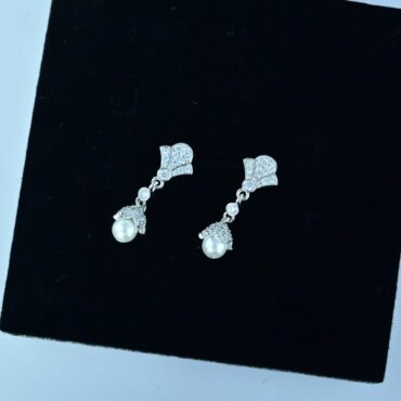 Pearl Silver Necklace Set | Pure Silver Chain Pendant Set By Silveradda