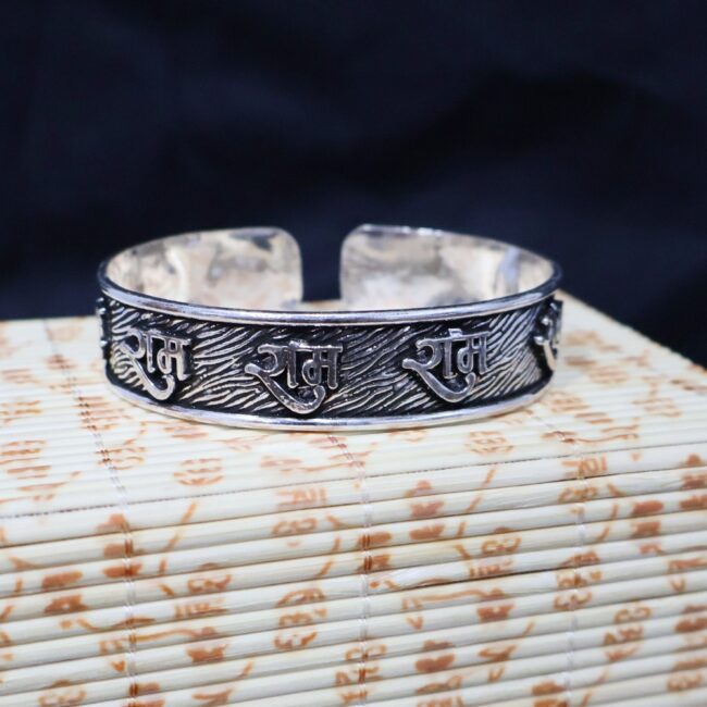 Ram Silver Kada For Men | Pure Silver Cuff Kada For Men By Silveradda