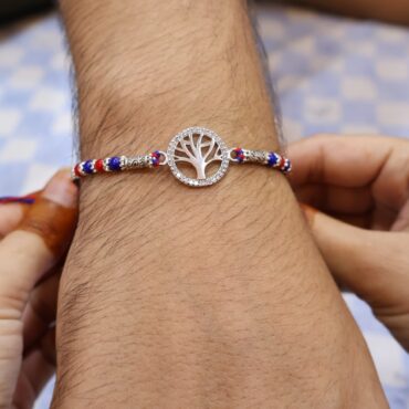 Tree Design Silver Rakhi | Pure Silver Rakhi | Silveradda