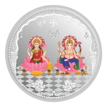 Laxmi Ganesh Ji 999 SILVER COLORED COIN 10 GRAM