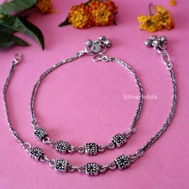 silver anklet for women