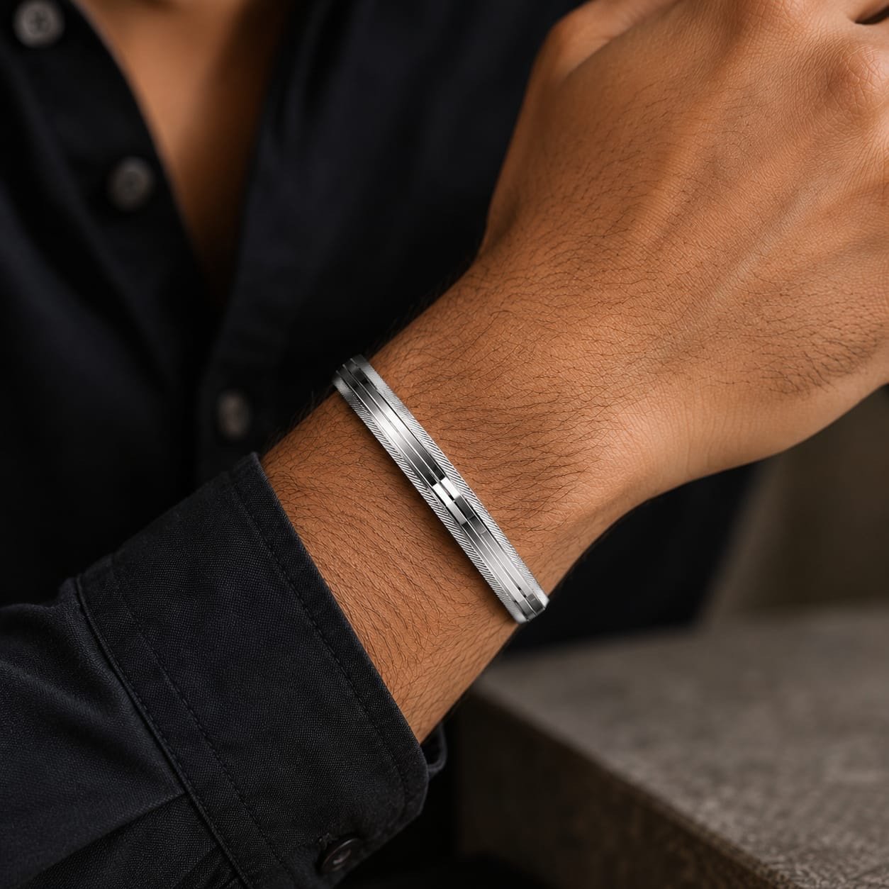Silver Kada Men – Highway Design 50 gm | Silveradda