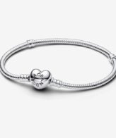 Moments Heart & Snake Chain Pandora Bracelet