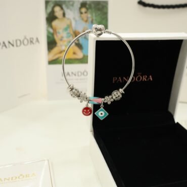 Pandora Silver Bracelet For Womens With Evil Eye Charms