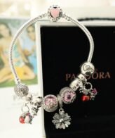 Silver Pandora Bracelet For Women With Multi Charms