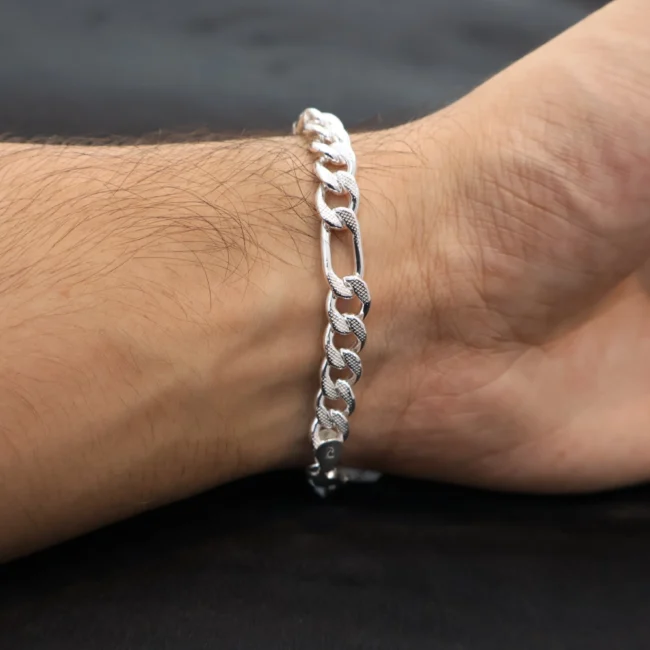 925 Silver Bracelet for Men with Engraving | Custom Name & Date – Silveradda