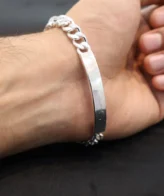 925 Silver Bracelet for Men with Engraving | Custom Name & Date – Silveradda