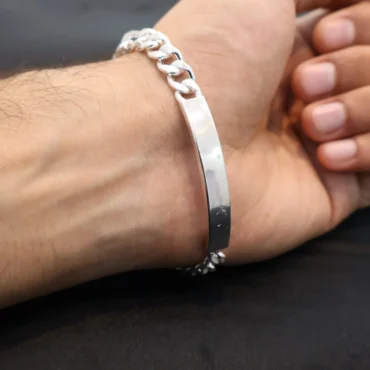 925 Silver Bracelet for Men with Engraving | Custom Name & Date – Silveradda