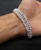 Heavy silver bracelet for men 49.38g weight