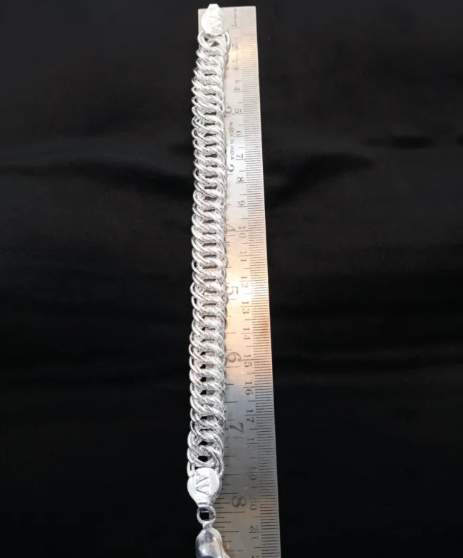 Heavy silver bracelet for men 49.38g weight