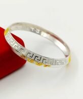 CNC Customised Name Silver Kada for Men – 925 Pure Silver | 30g
