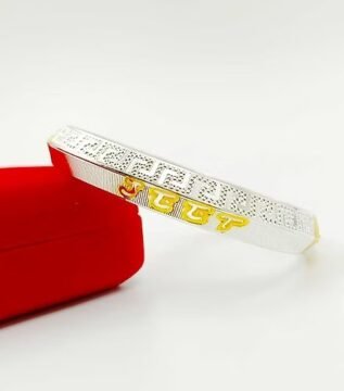 CNC Customised Name Silver Kada for Men – 925 Pure Silver | 30g