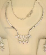 Pure 925 Silver Necklace Set with Earrings for Women